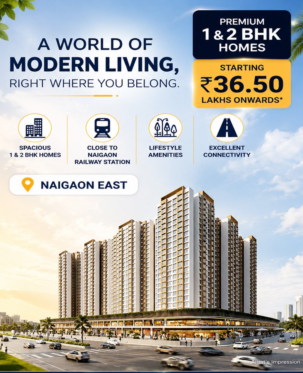 Sunteck World Naigaon East 1 and 2 BHK homes with lifestyle amenities