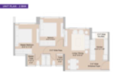 Sunteck Naigaon 2 BHK apartment floor plan